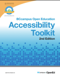 Graphic of the BCcampus Accessibility Toolkit Textbook.
