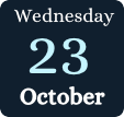 Date of Wednesday 23 October