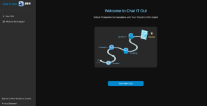 Screenshot of ChatItOut webpage launch page