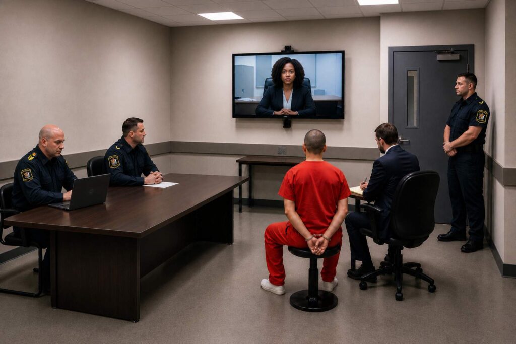 A Disciplinary Hearing Session at a Correctional Centre.