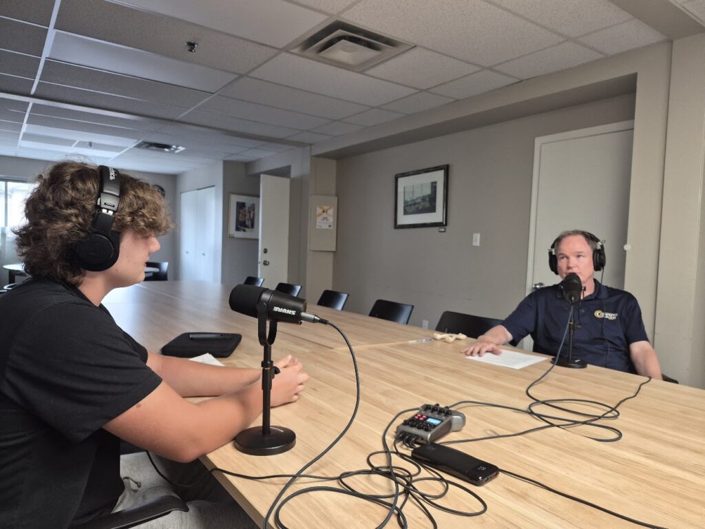 Students interviewing Community Policing Center Staff for the LAWS 2022 Community Based Studies