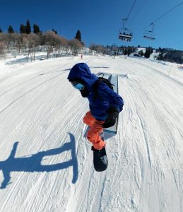 Lynn snowboarding